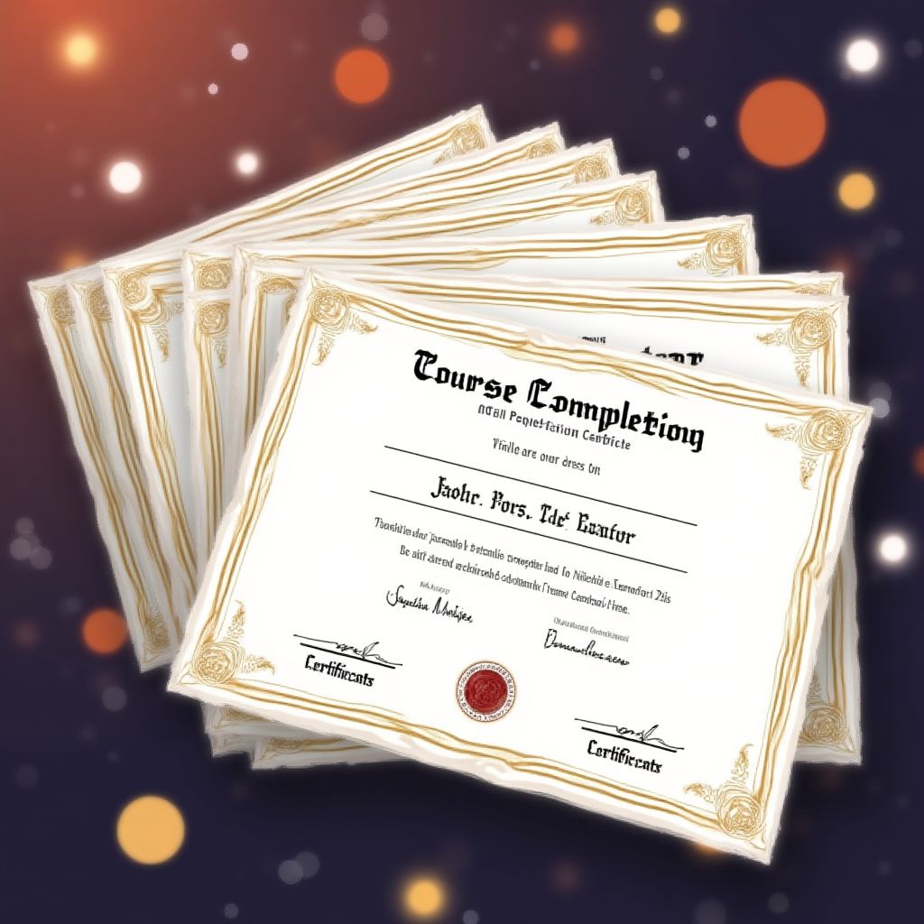 Certificados de finalización de curso