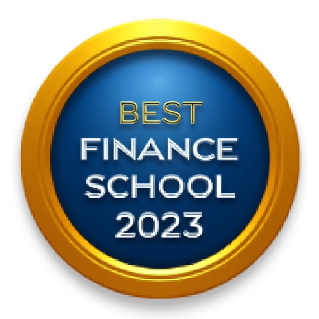 Insignia del premio Mejor Escuela de Finanzas 2023